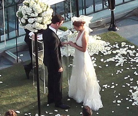 Samantha Bryant and Colin Hanks At Their Wedding Day
