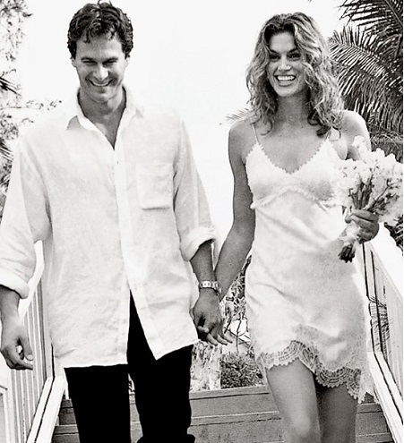 Rande Gerber and Cindy Crawford At Their Wedding in 1998
