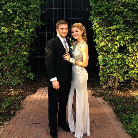 Amber Pellicone is going out on a prom night with her high school sweetheart, Christopher A. Godfrey. What does Pellicone's boyfriend do for a living?