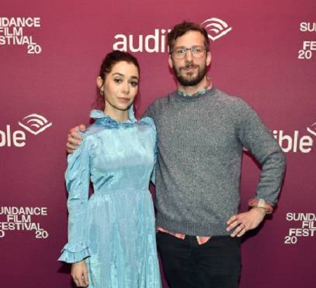 Cristin Milioti and Andy Samberg attend the Palm Springs premiere party on n January 26, 2020