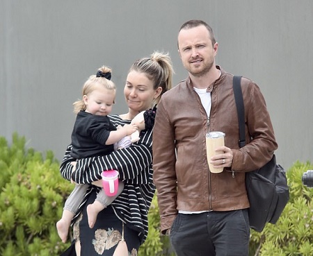 Aaron Paul and Lauren Parsekian Spotted in LA With Their Daughter, Story Annabelle Paul, 3