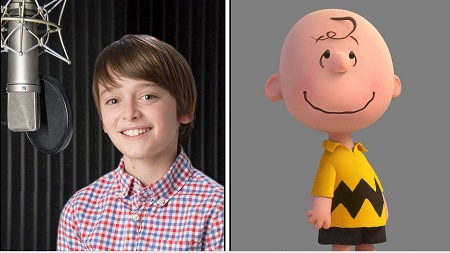 Noah Schnapp as Charlie Brown on The Peanuts Movie in 2015
