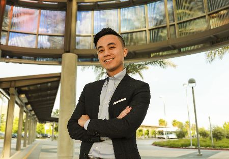 Alex Lee's photo-shot at the Warm Springs Bay Area Rapid Transit station after winning election.