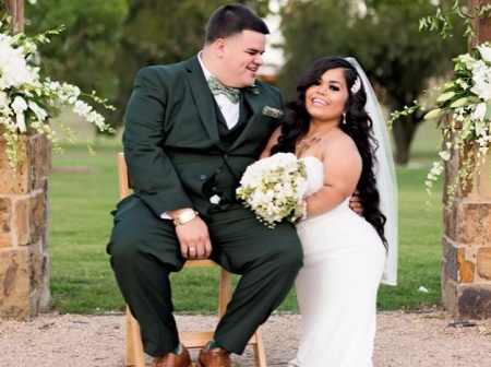  Amanda Salinas and Her Husband, Jordan Castillo During Their Wedding Ceremony