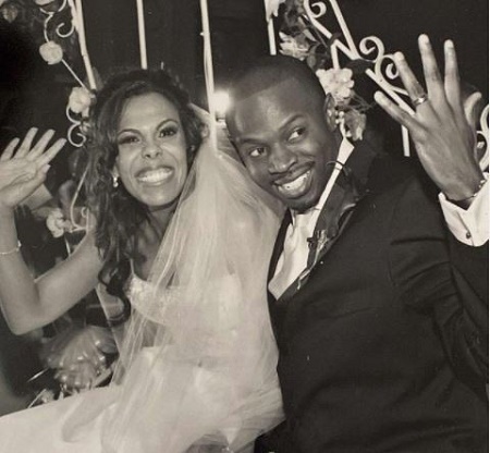 Sean Patrick Thomas and Aonika Laurent During Their Wedding Day