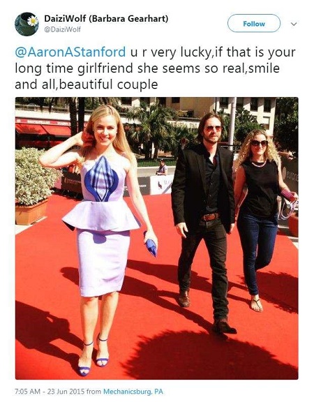 Aaron Stanford's Fan Twitter Post About His Long Term Mysterious Girlfriend