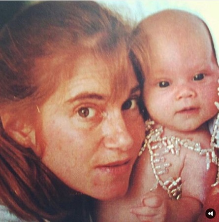 The childhood image of Emily Wickersham with her mother Amy Wickersham.
