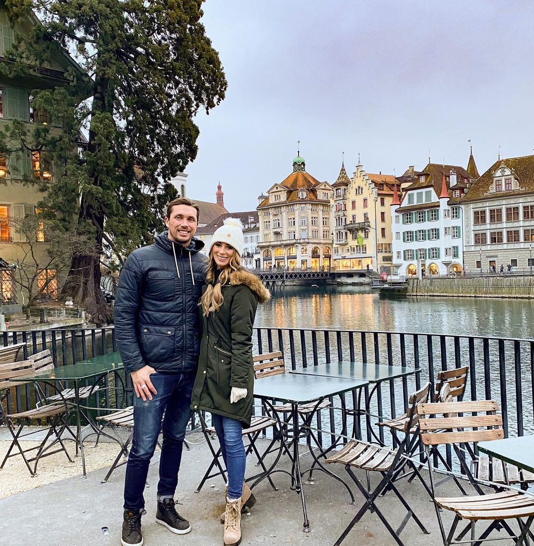 The Leopold couple enjoying their holiday in Switzerland.
