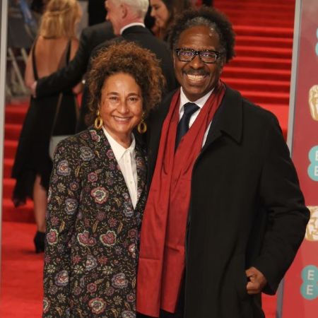 Clarke Peters with his wife, Penny Clarke on the red carpet of EE British Academy Film Awards