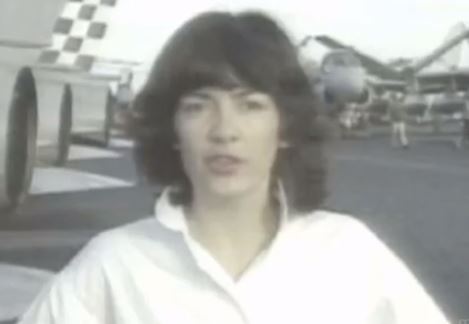 The early image of Christine Amanpour.