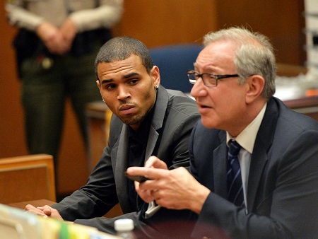 Celebrity attorney Mark Geragos and Chris Brown