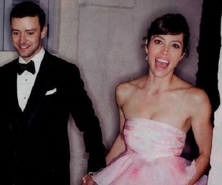 Jessica Biel and Justin Timberlake During Their Wedding Day