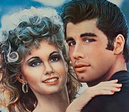 : The adulthood image of John Travolta with his 'Grease' co-actor Olivia Newton.