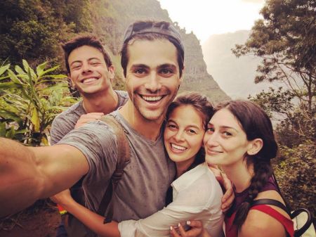 Esther Kim and her husband, Matthew Daddario hiking with Nathan Kim and Kelly Brumer at Waimea Canyon State Park. Do the couple share any children up until now?