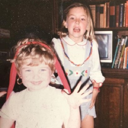 The childhood image of Lucy Walters with her sister.