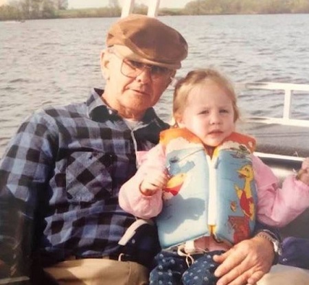  The childhood image of Maggie Hale with her father late. Preston Hale.