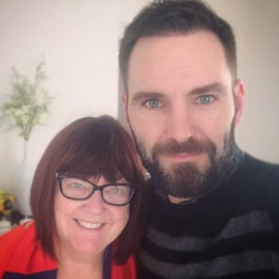 Johnny McDaid posing for a photo shoot along with his mother. Image Source: Twitter @johnnymcdaid