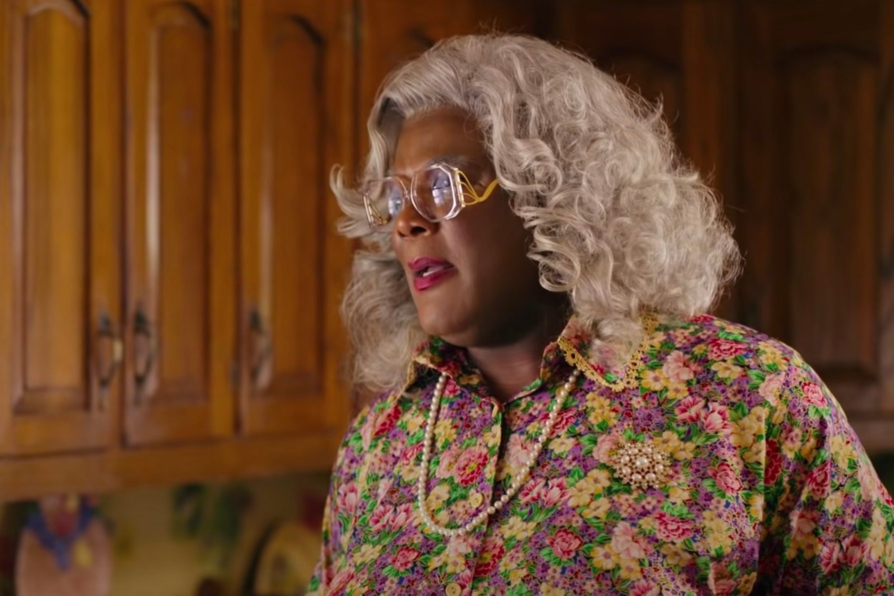 Tyler Perry acting as Madea