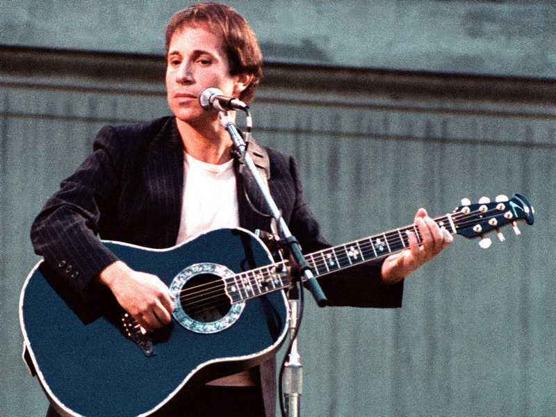 Paul Simon during one of his stage performances.