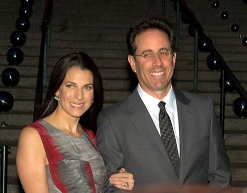 Jerry Seinfeld with his spouse, Jessica Seinfeld