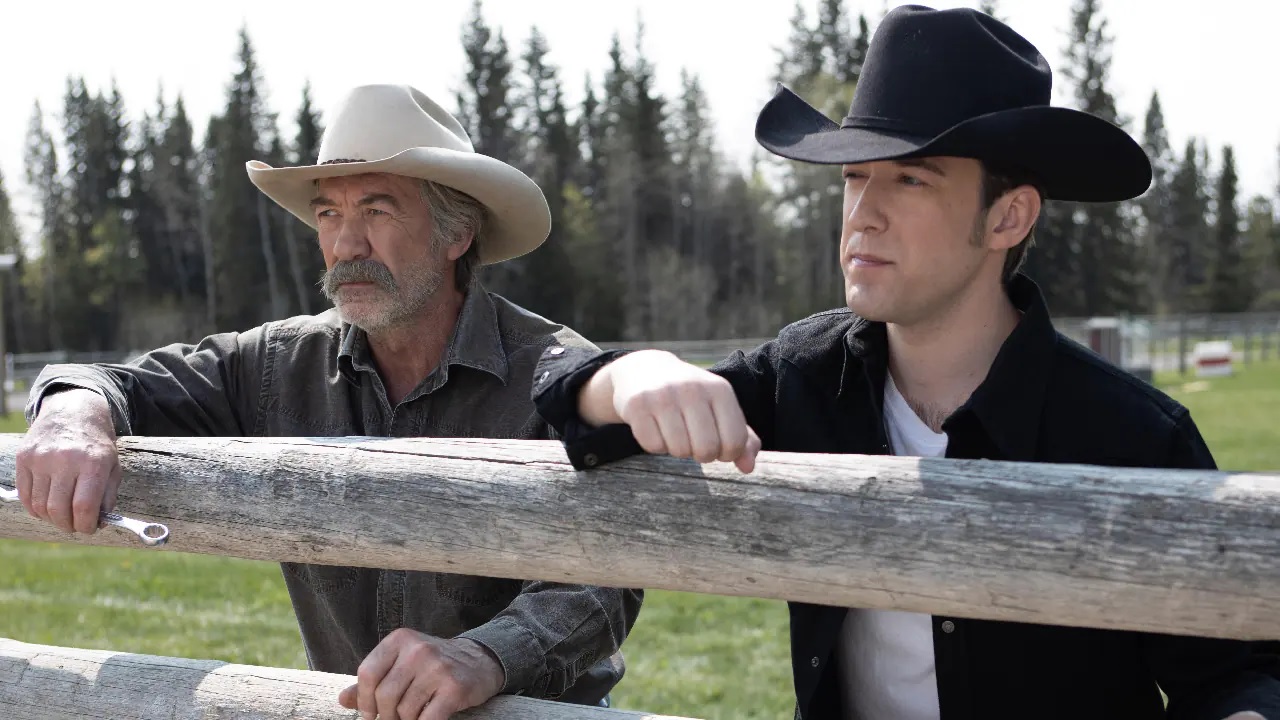 Shea Johnston and his father Shaun Johnston acting in Heartland
