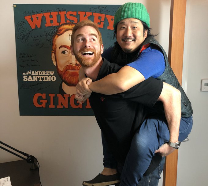 Andrew Santino with another famous comedian, Bobby Lee