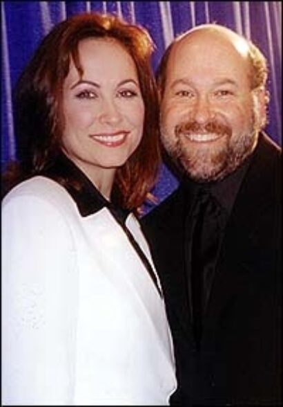Frank Wildhorn was captured in a smiley face with his ex wife  Linda Eder