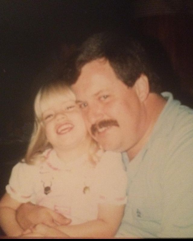 Childhood picture of Brittany Lincicome with her father, Tom Lincicome .