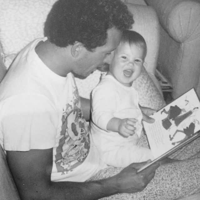 Natasha Slayton with her father Bobby Slayton when she was a little girl