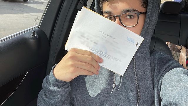 Picture of Nicolas Bechtel with his license. 