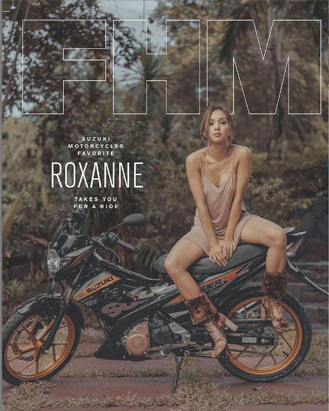 Picture of Roxanne Barcello while posing for FHM front cover. 