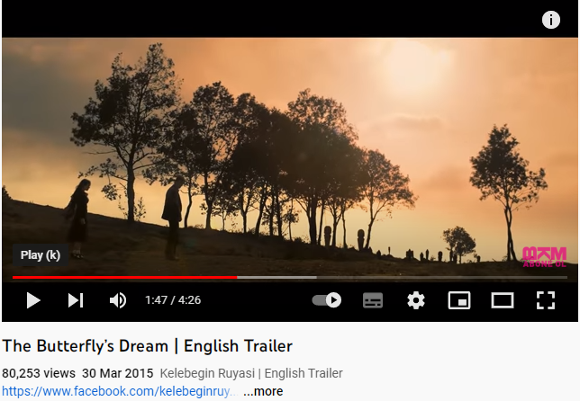 Screenshot of The Dream of the Butterfly's trailer 