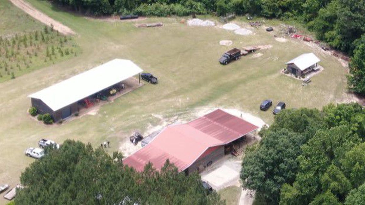 Aerial view of Alex Murdaugh's property