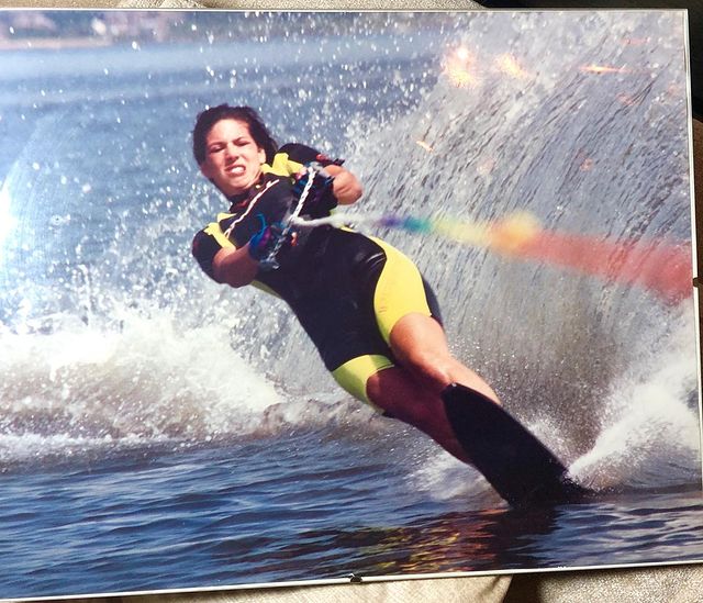Picture of Nicole Petallides during surfing