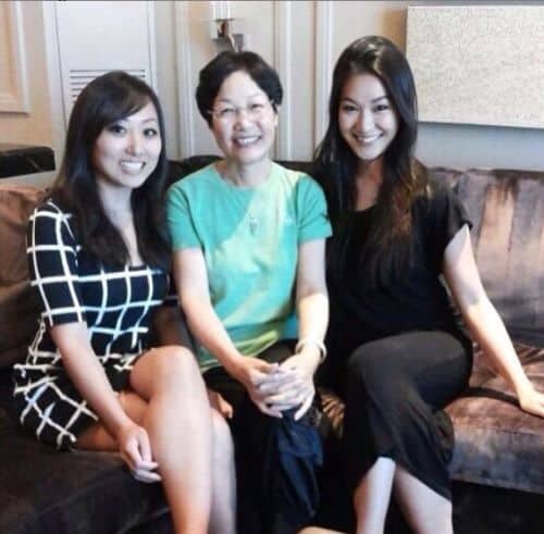 Picture of Kara Wang, her mother and her sister