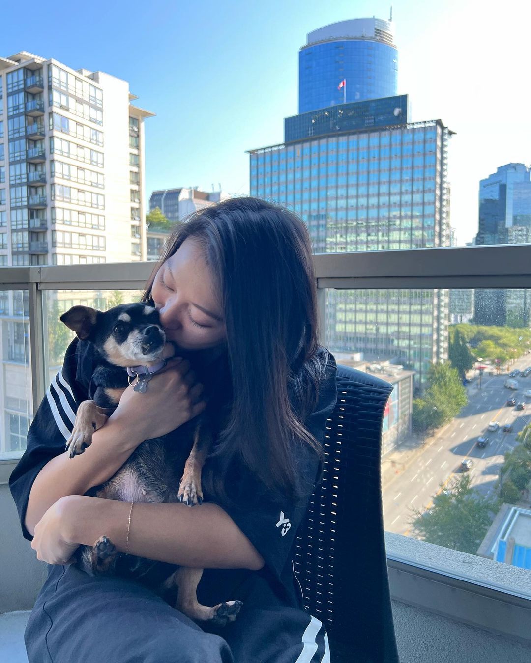 Picture of Kara Wang and her lovely pet