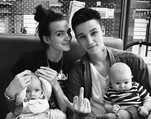 Maille Stymest and her ex-husband Ash Stymest with their son Kash 