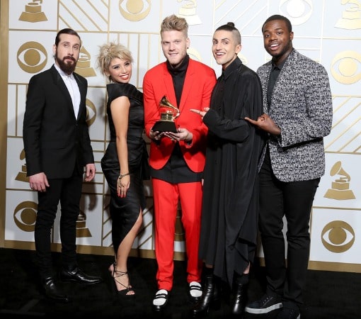 Scott Hoying and his friends Mitch, Kristin Maldonado, Avi Kaplan and Kevin Olusola winning Grammy Awards for Best Arrangement, Instrumental or A Cappella  