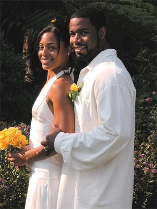 Weeding Photo of Courtenay Chatman and her former husband Michael Jai White