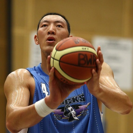 The Current tallest basketball player, Sun Mingming.
