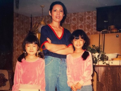 Jae Suh Park with her mother and sister.