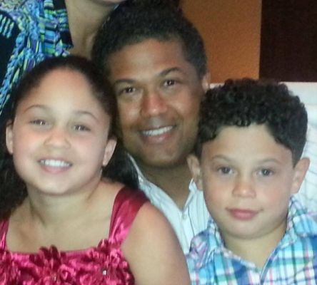 Kyle Fox's step-dad, Henry Francilion with his half-siblings, Kayla Augustine Francilion and Kayden Thierry Francilion. 