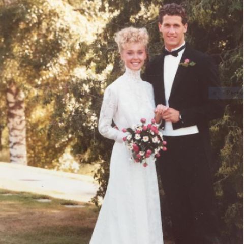 The wedding picture of Rick Rossovich and Eva Rossovich