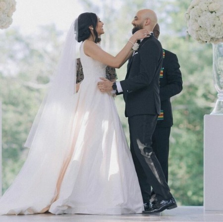 The wedding picture of Jasmin Pettaway and David Solano