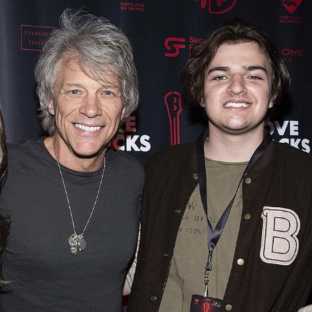 Jon Bon Jovi with his son Romeo Jon Bongiovi. 