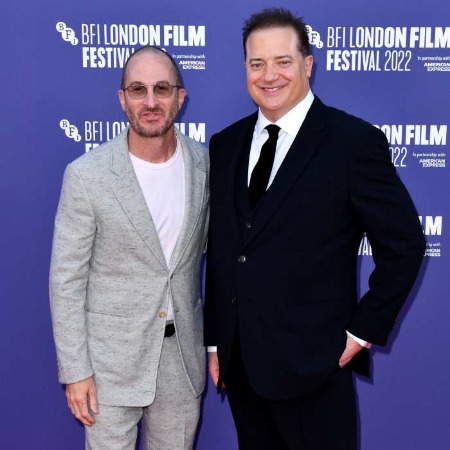 Darren Aronofsky with the American actor Brenon Fraser at BFI London Film Festival.