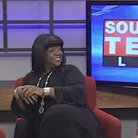 Charnele Brown during her appearance at the show Nicole Murray on Southeast Texas Live.