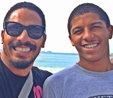 Zion David Marley with his father Rohan Marley.