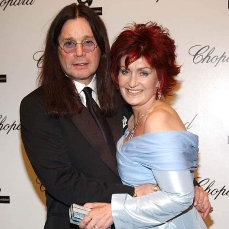 Ozzy Osbourne with his loving wife, Sharon Osbourne.