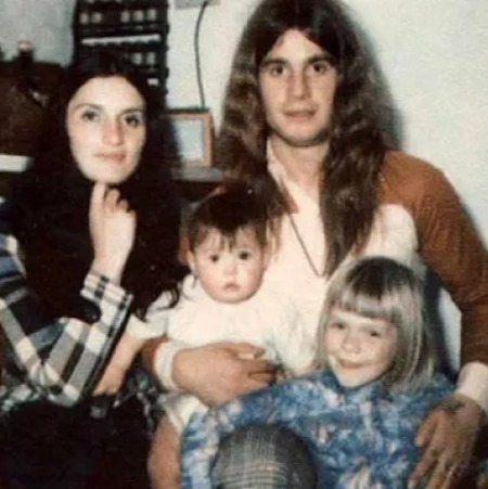 Thelma Riley and Ozzy Osbourne with their kids. 